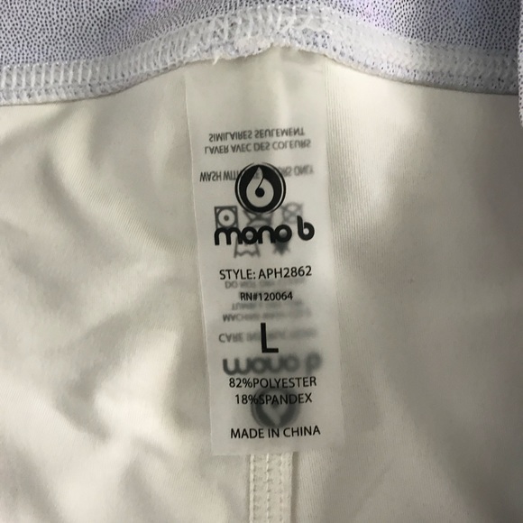 NWT Mono B Pearlescent Holo Foil High Waist Leggings sz Large - Picture 9 of 9